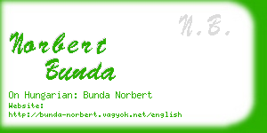 norbert bunda business card